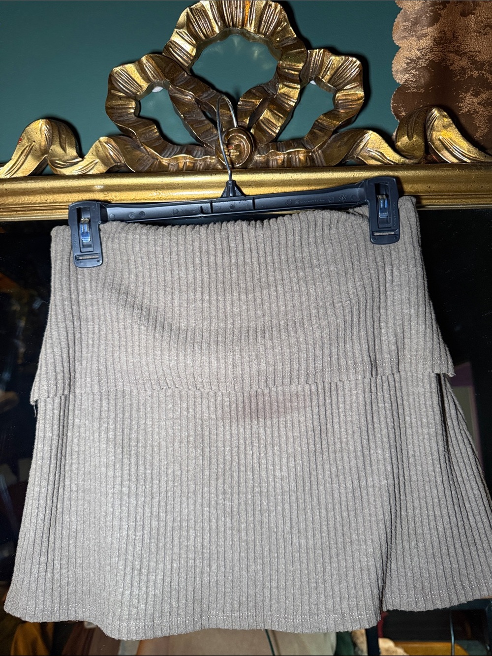 Joah Brown Army Luxe Knit Foldover Skirt - Picture 6 of 6